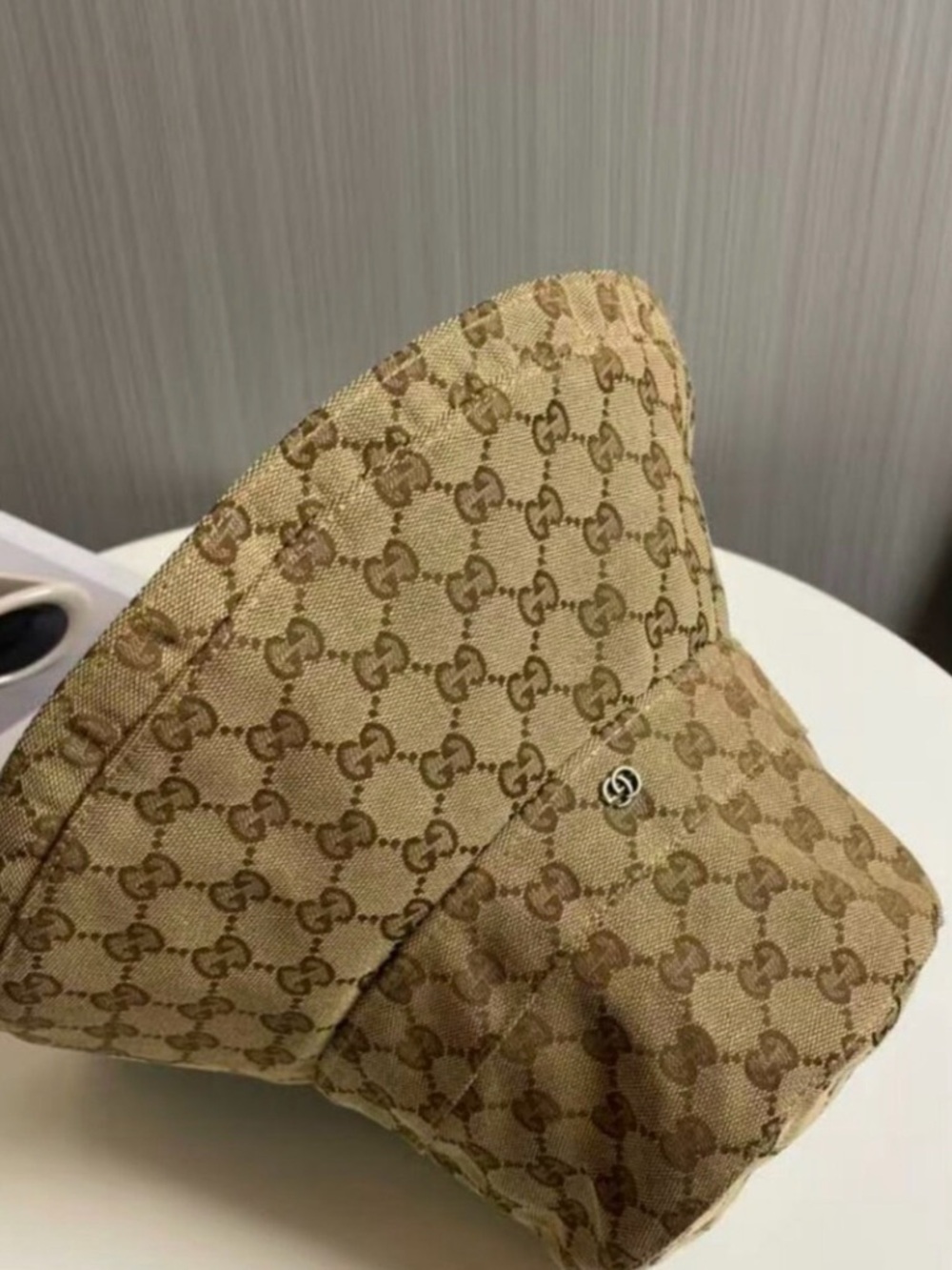 Gucci Beige GG Monogram Bucket Hat - Picture 2 of 2
